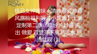 极品女神嫩妹！清纯可爱萝莉风露脸福利姬【小鹿酱】土豪定制第二季，蜡烛油封逼 露出 做爱 双管齐下高潮喷水 相当壮观 (1)