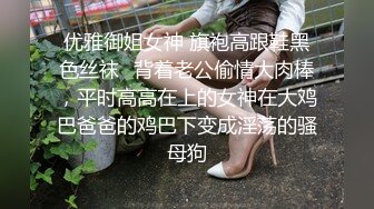 优雅御姐女神 旗袍高跟鞋黑色丝袜✿背着老公偷情大肉棒，平时高高在上的女神在大鸡巴爸爸的鸡巴下变成淫荡的骚母狗